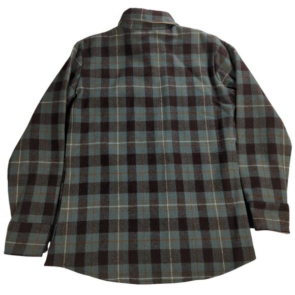 VTG Coming Attractions Wool Blend Flannel Shirt Jacket Mens L Plaid Lined Work - Picture 8 of 11